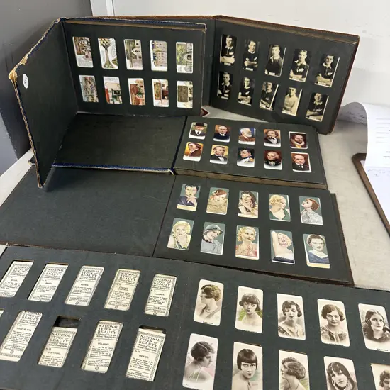 Selection Of 'The Three Castles' Cigarettes Picture Albums Including Footballers, Godfrey Phillips Etc