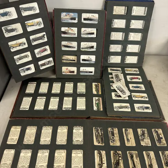 Selection Of 'The Three Castles' Cigarettes Picture Albums Including Cars, Trains Etc