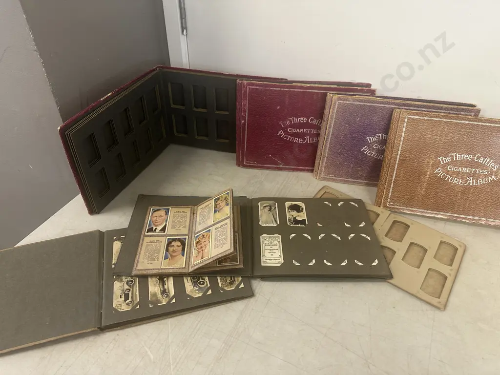 Selection Of 'The Three Castles' Cigarettes Picture Albums Etc Image 1++