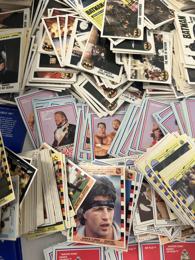 Large Selection Of Various Trading/Collectors Cards Including Batman, Sports, Superstars Of Wrestling Etc Image 1++
