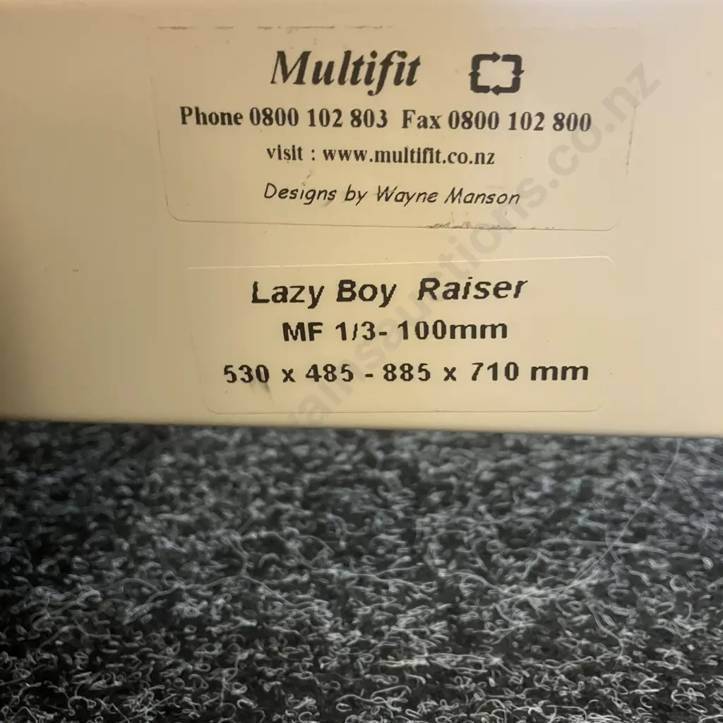 Multifit Lazy Boy Chair Raiser (MF 1/3) - 100mm. 530 x 485 - 885 x 710mm Image 1++