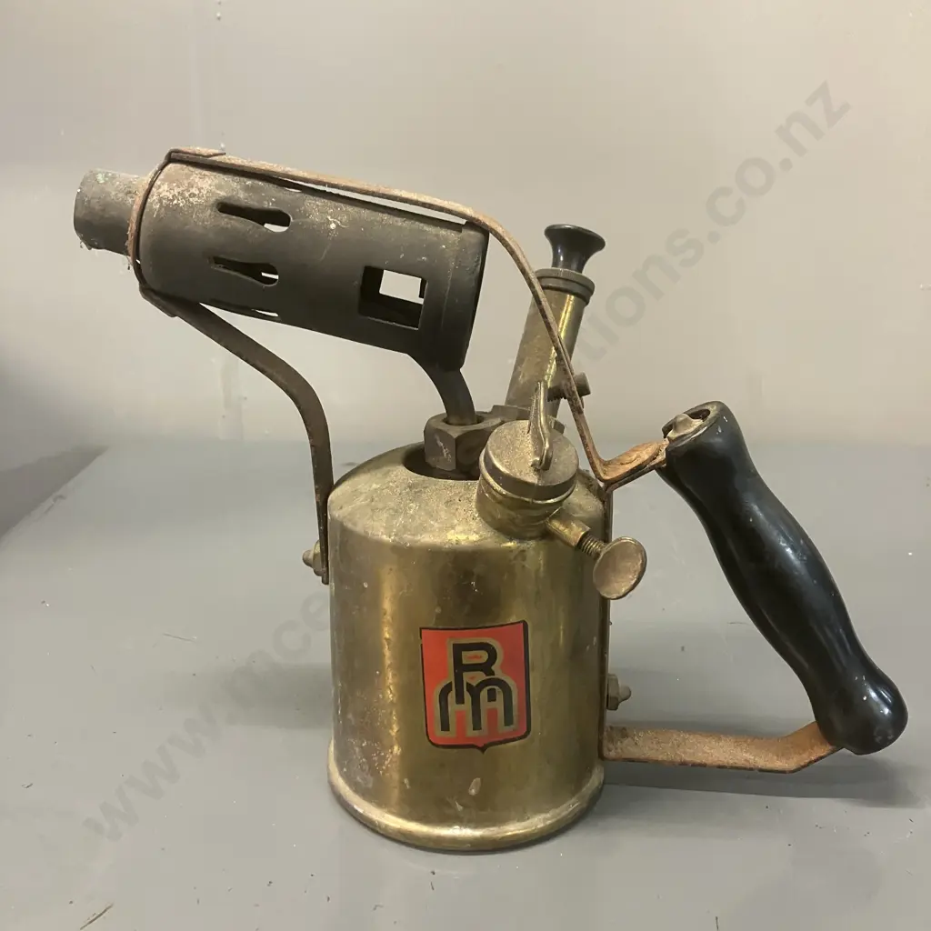 Vintage Brass British Made RM Blowlamp, C1950s Image 1++