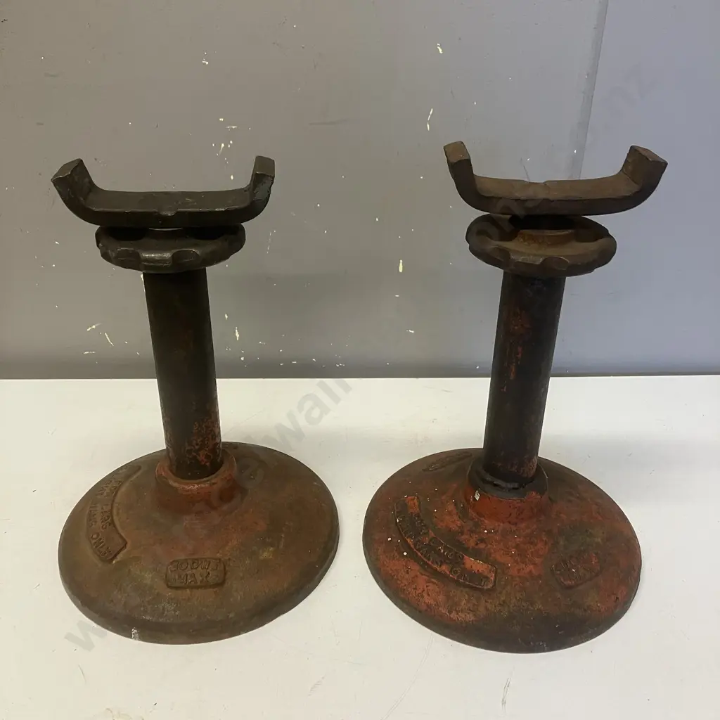 Pair Of Vintage Bramley 30CWT Axle Stands Image 1++