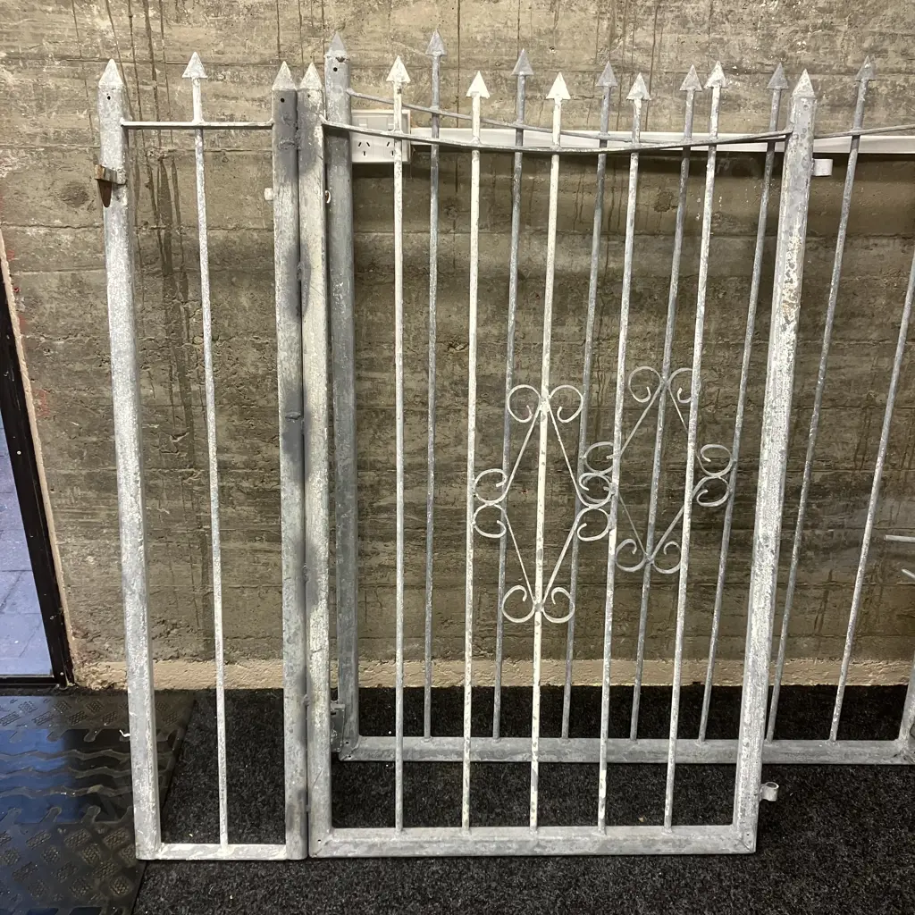 Pair of Steel Driveway Gates With Arrow Finials. 134 x 234cm Image 1++
