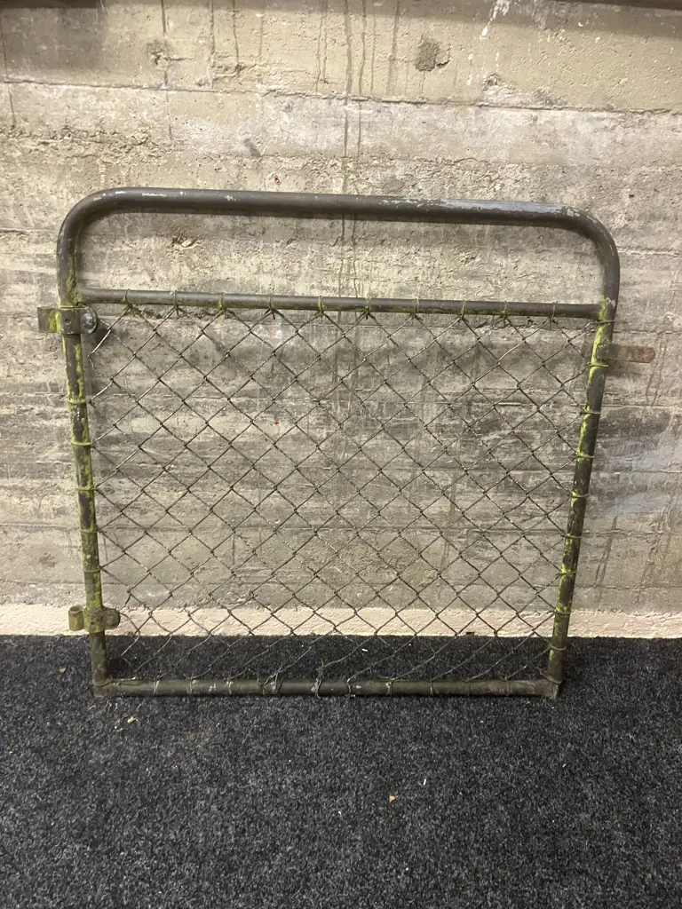 Pipe & Wire Mesh Gate. 89 x 90cm Image 1++