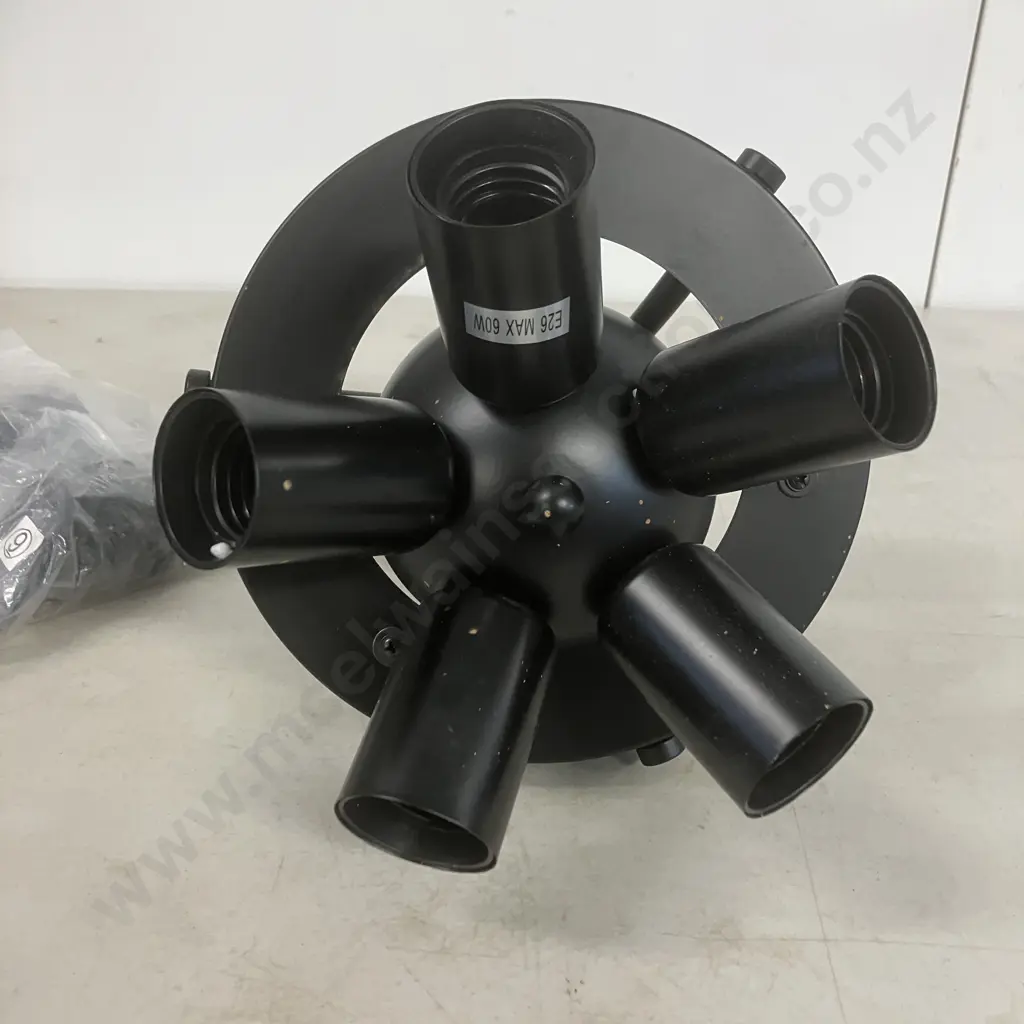 Black 5 Bulb Light Fitting Image 1++
