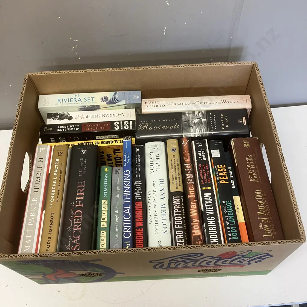 Box Lot Assorted Books Image 1++