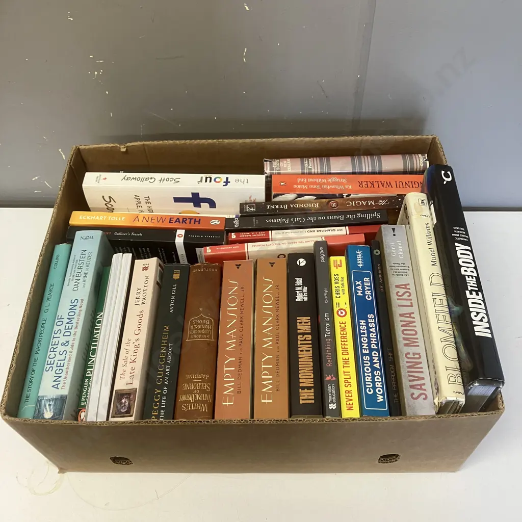 Box Lot Assorted Books Image 1++