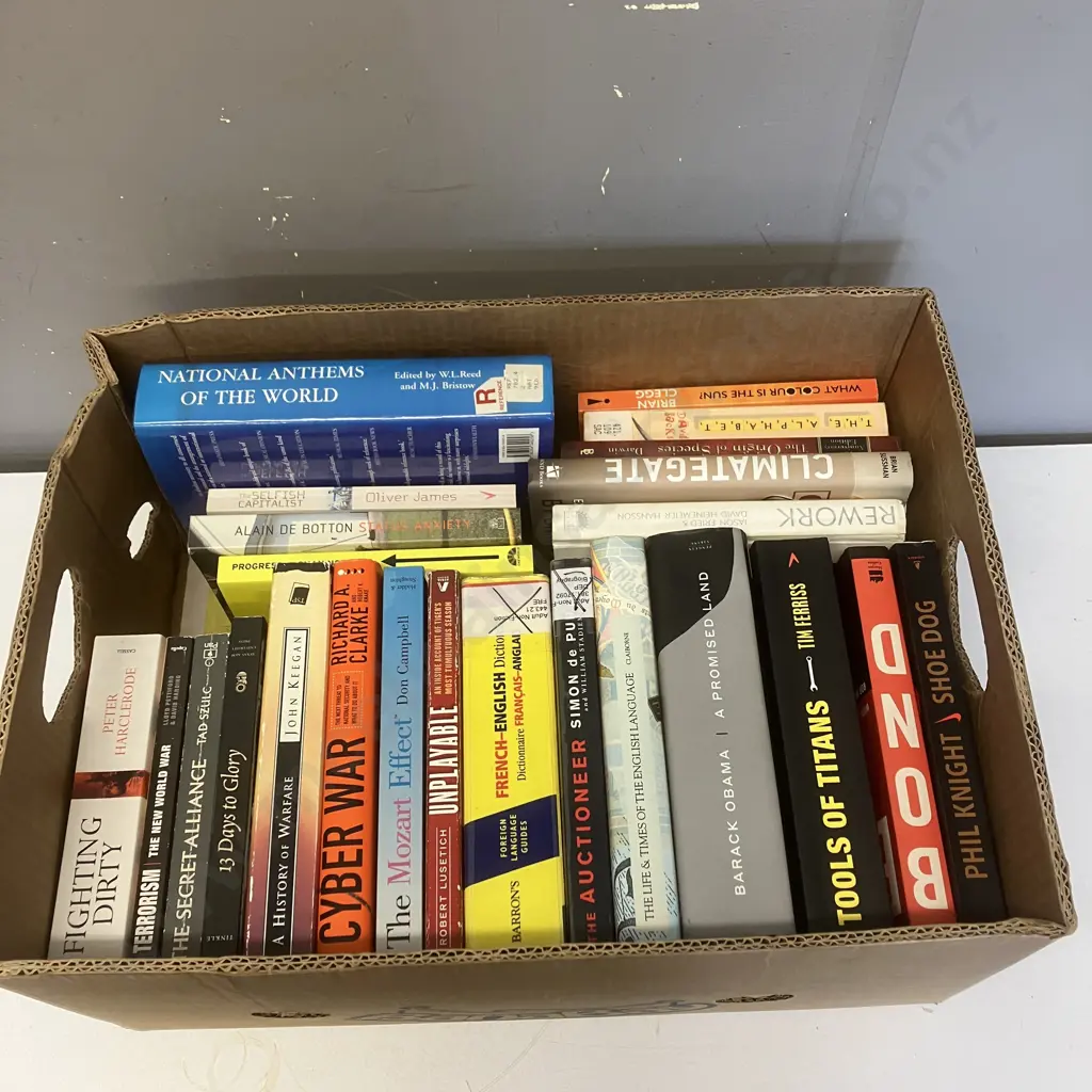 Box Lot Assorted Books Image 1++