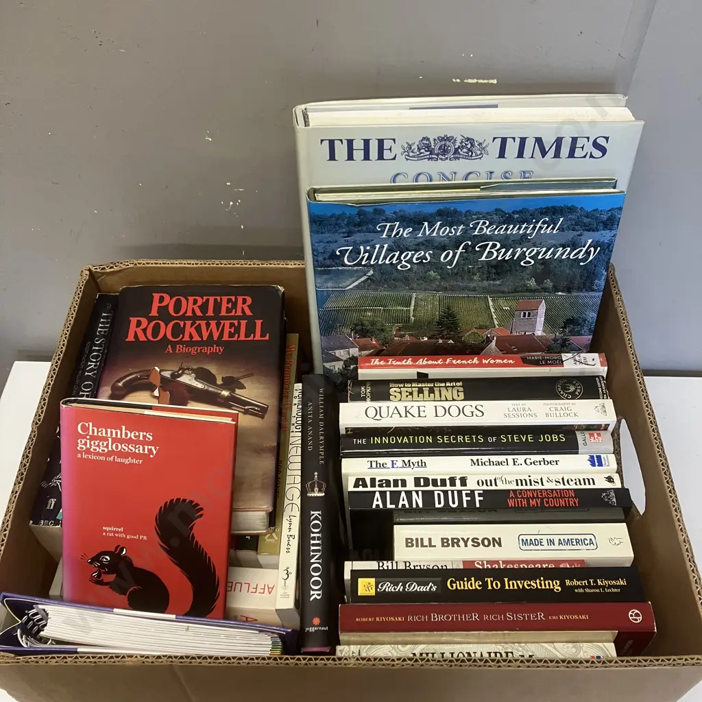 Box Lot Assorted Books Image 1++