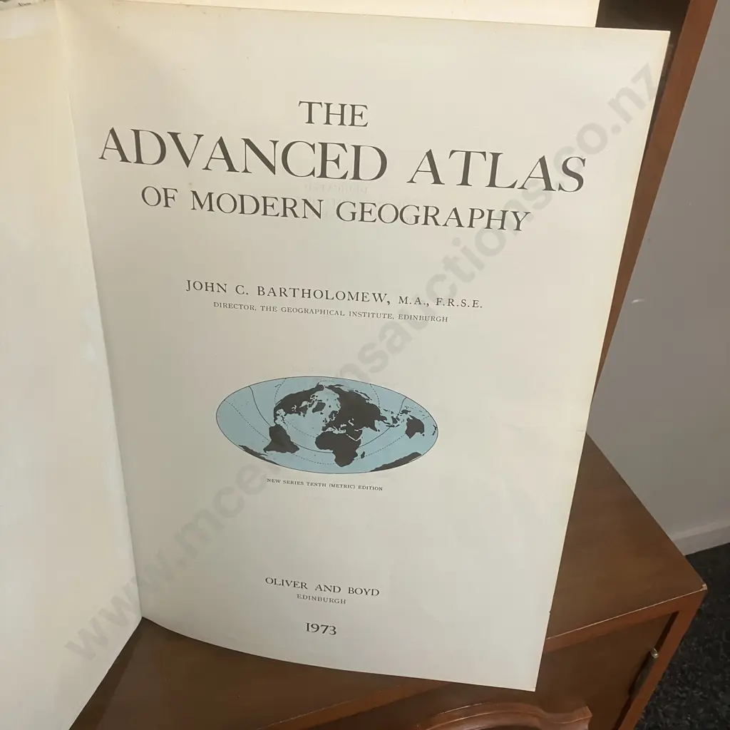 Bartholomews Advanced Atlas of Modern Geography, Tenth Edition, 1973 Hardcover Image 1++
