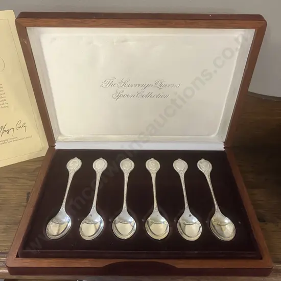 Franklin Mint The Sovereign Queens Spoon Collection, Limited Edition With COA