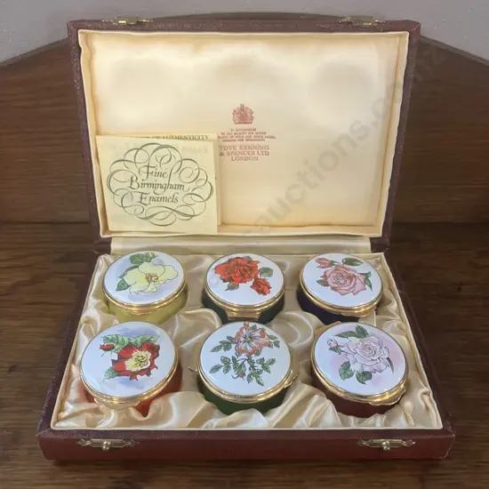 Toye Kenning Spencer London Hand Painted Enamels - Royal National Rose Society, Limited Edition 74 / 1000 With COA