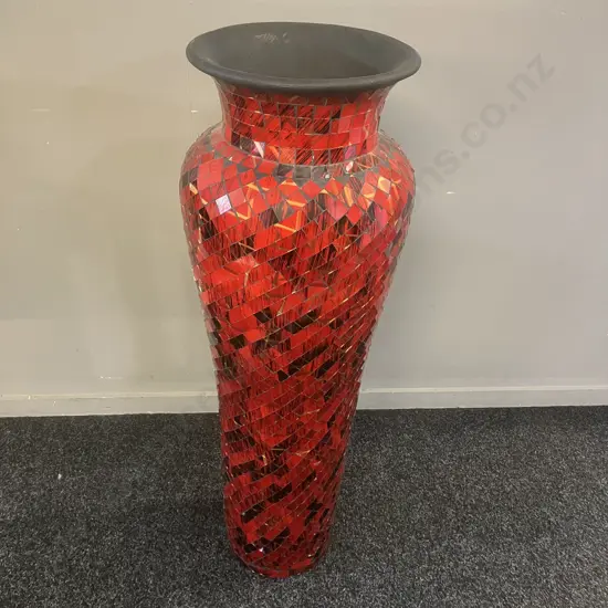 Tall Red Mosaic Urn. 99 cm