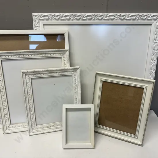 Selection Of Photo Frames White Ornate Etc
