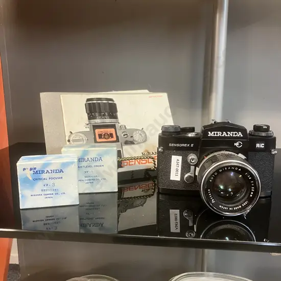 Miranda Sensorex II MC AiC Camera #8367997, Black, Auto Miranda 1:1.4 f=50mm Lens, Manual - Japan 1972