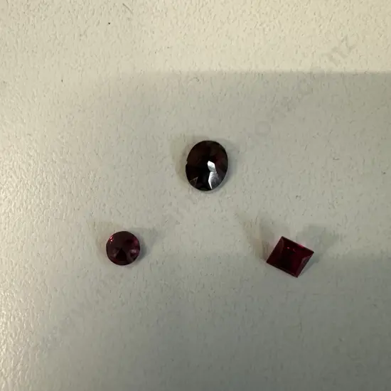 Assorted Gemstones Including Ruby Princess Cut, Round Cut Etc