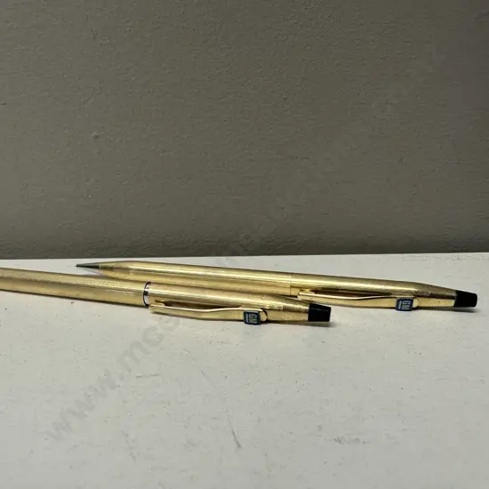 Vintage GM Pens x2 Gold Coloured 