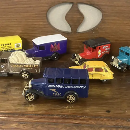 Seven Vintage Corgi Toys Includes BOAC Bedford Bus Ltd Edition Promotional Model