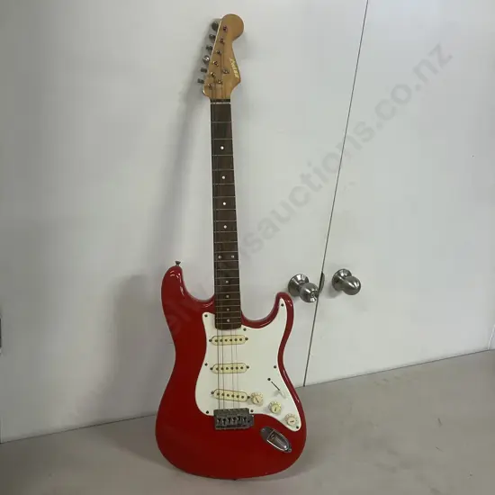 Red & White Electric Guitar