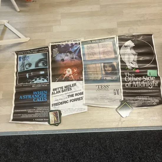 Four Original Insert Movie Posters - Tess, Other Side Of Midnight, The Rose, When A Stranger Calls