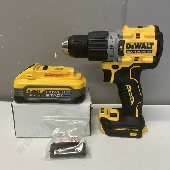 Dewalt DCD805 18V XR Brushless Hammer Drill Driver With 5AH PowerStack Battery DCBP518 (No Charger)