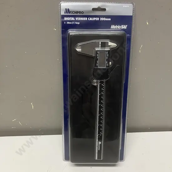 MechPro Digital Vernier Caliper 200mm, Metric / SAE, 0-200mm (8") Range