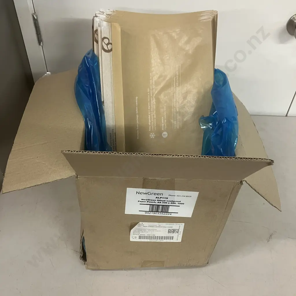 "NewGreen" Sifoyé Premade Leakproof Pouches ALP119 - 330 x 250mm, Box of 1000 Image 1++