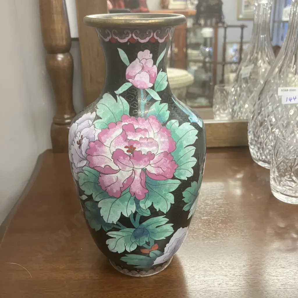 Large Cloisonne Vase. H26cm Image 1++