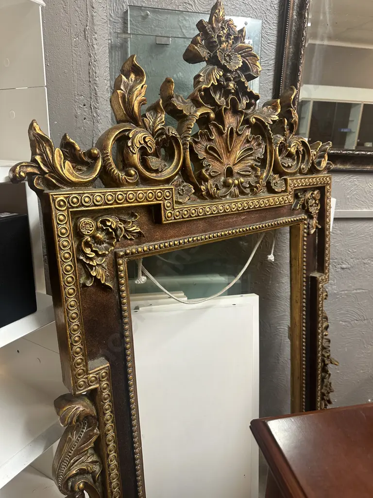 Movie Prop - Large Antique French Louis XlV Giltwood Frame / Mirror Frame. 155 x 107cm (Repaired) Image 1++