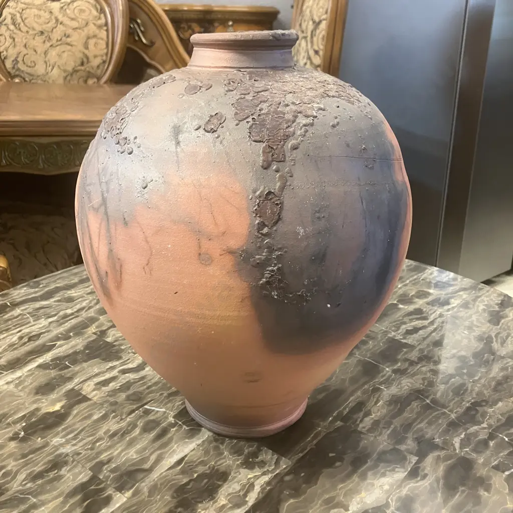 Large New Zealand Pottery Signed Earthenware Pot. H31cm Image 1++