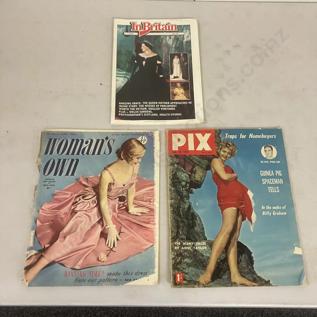 Rare 1950s Vintage Pix Australia Magazine - July 18,1959 With Woman's Own Magazine 15th November 1951 Image 1++