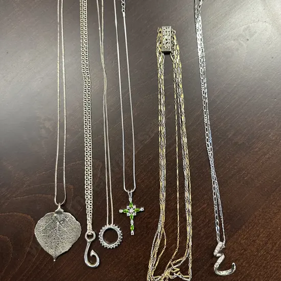 Selection Of Costume Jewellery Necklaces Some Stamped