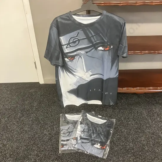 Anime T-Shirts x 3 - Naruto Itachi Size L