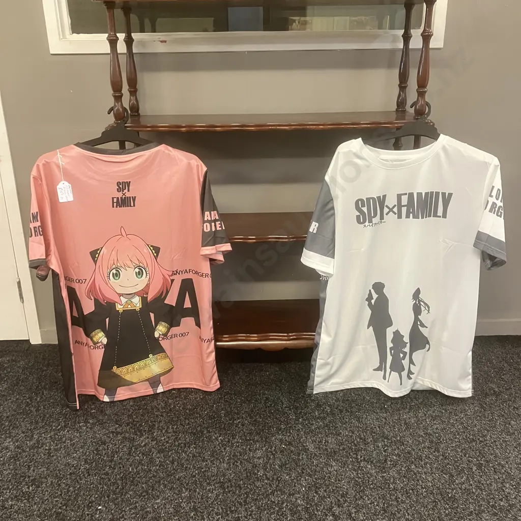 Anime T-Shirts - Spy X Family Anya Forger Size 2XL & Loid Forger Size 3XL Image 1++