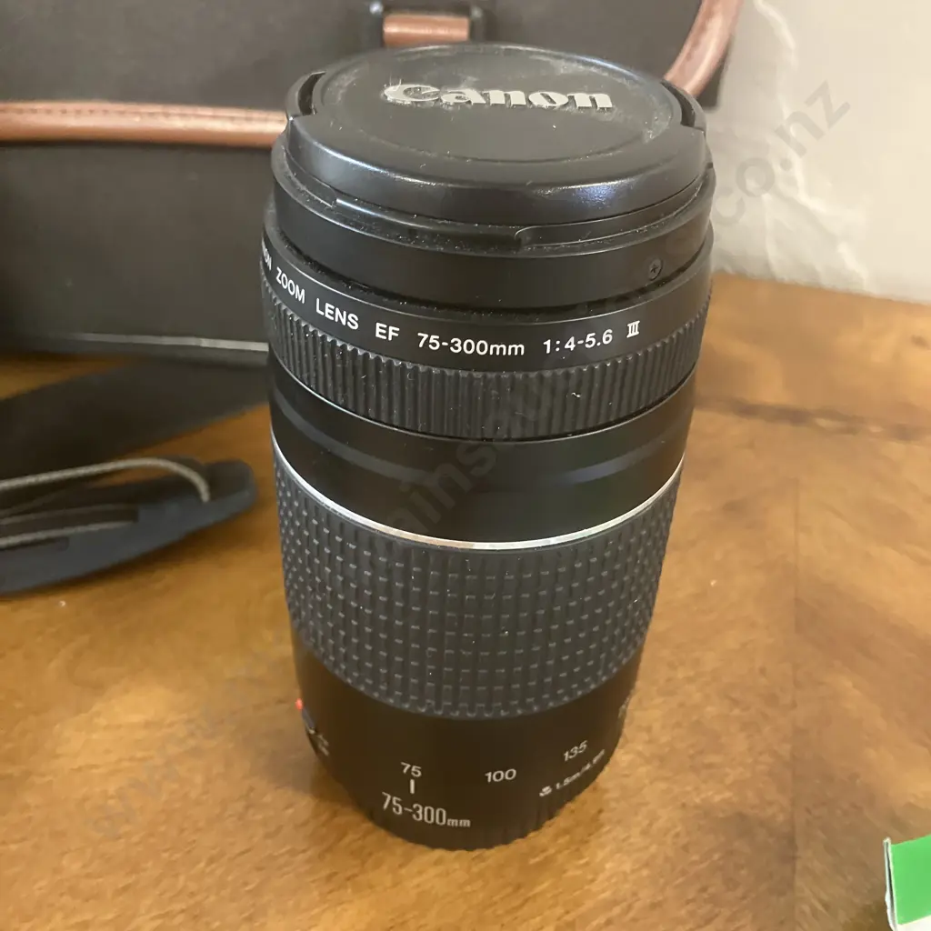 Canon EOS 3000 Autofocus SLR 35mm Film Camera with Canon Zoom Lenses EF 75-300 f1.4-5.6 & EF 28-80 f/3.5-5.6, Canon Bag Image 1++