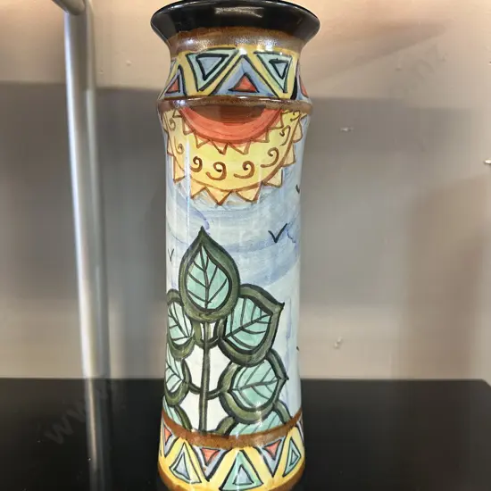 Handmade Vase By Red Barn Pottery Kerikeri H33cm.