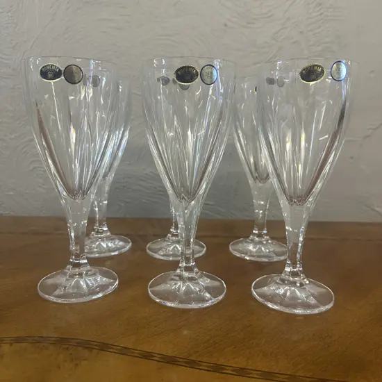 Set Of Six Bohemia Wine Glasses