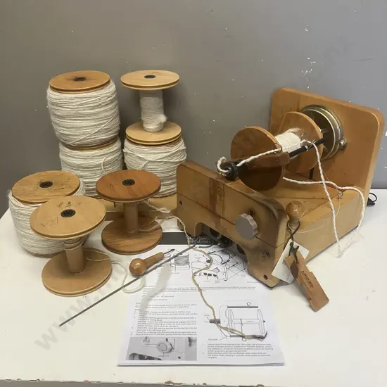 Ashford e-Spinner Bobbins, Lazy Kate, Wooden Threading Hook, Instructions Etc