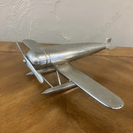 Heavy Art Deco Model Floatplane. Wingspan 30cm