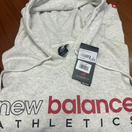 New P.O. Hoody New Balance Cream / Grey Flecked Size L