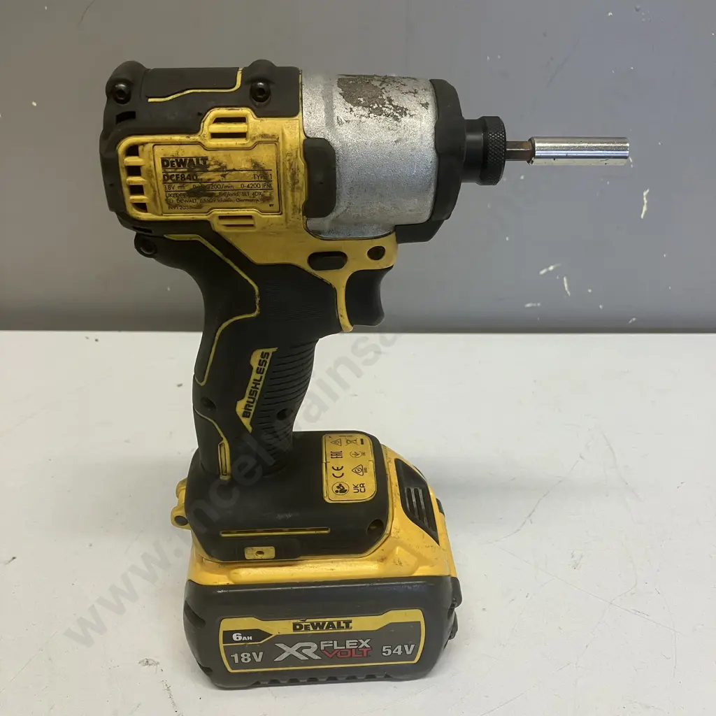 DeWalt DC840 18V XR Brushless Impact Driver & 6.0Ah 18V XRFlexVolt 54V Battery (No Charger) Image 1++