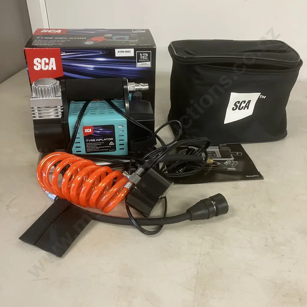 SCA Thunder 12V 100PSI 25LPM Tyre Inflator - Boxed Image 1++