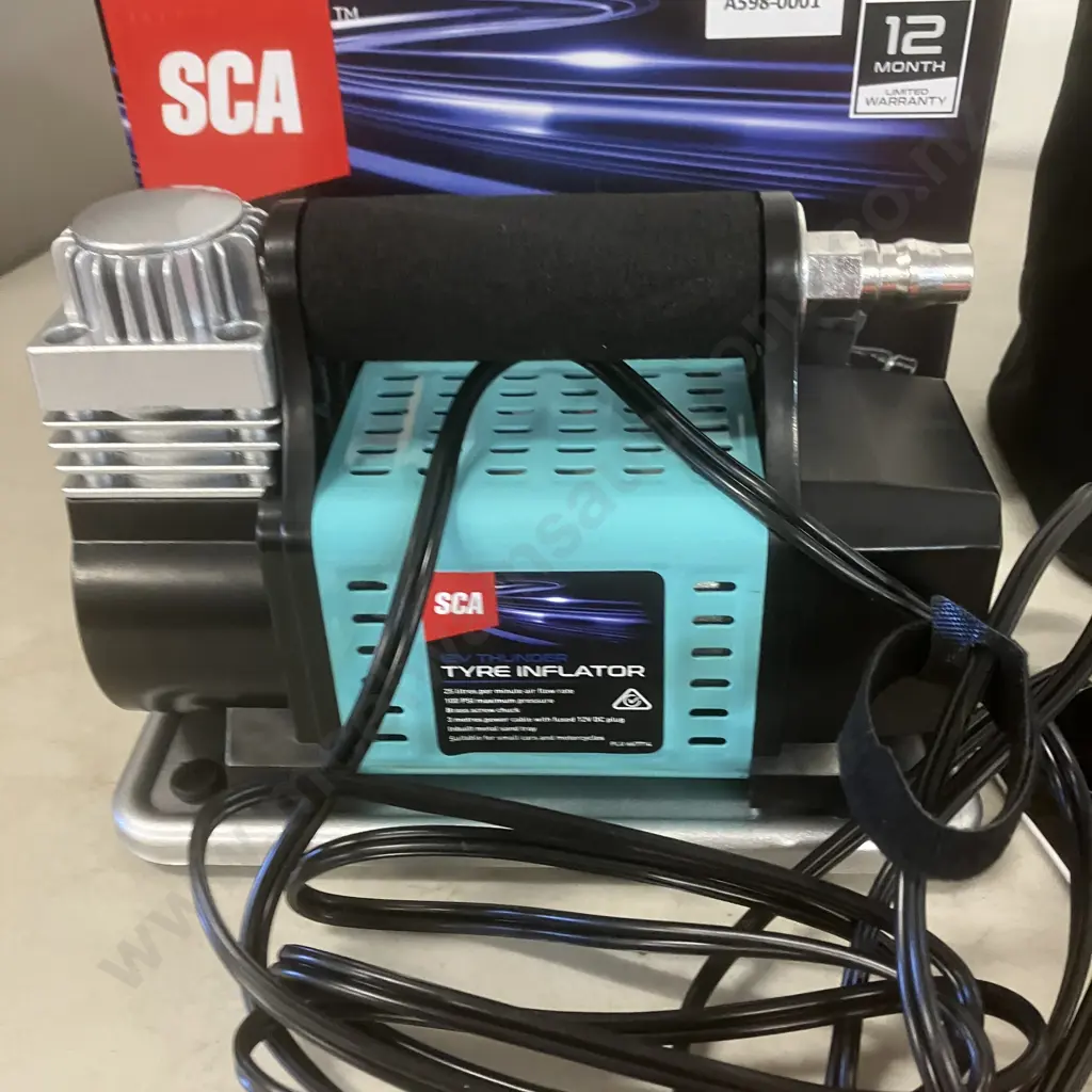SCA Thunder 12V 100PSI 25LPM Tyre Inflator - Boxed Image 1++