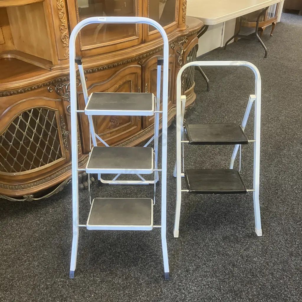 Three & Two Step Folding Step-Stools Image 1++