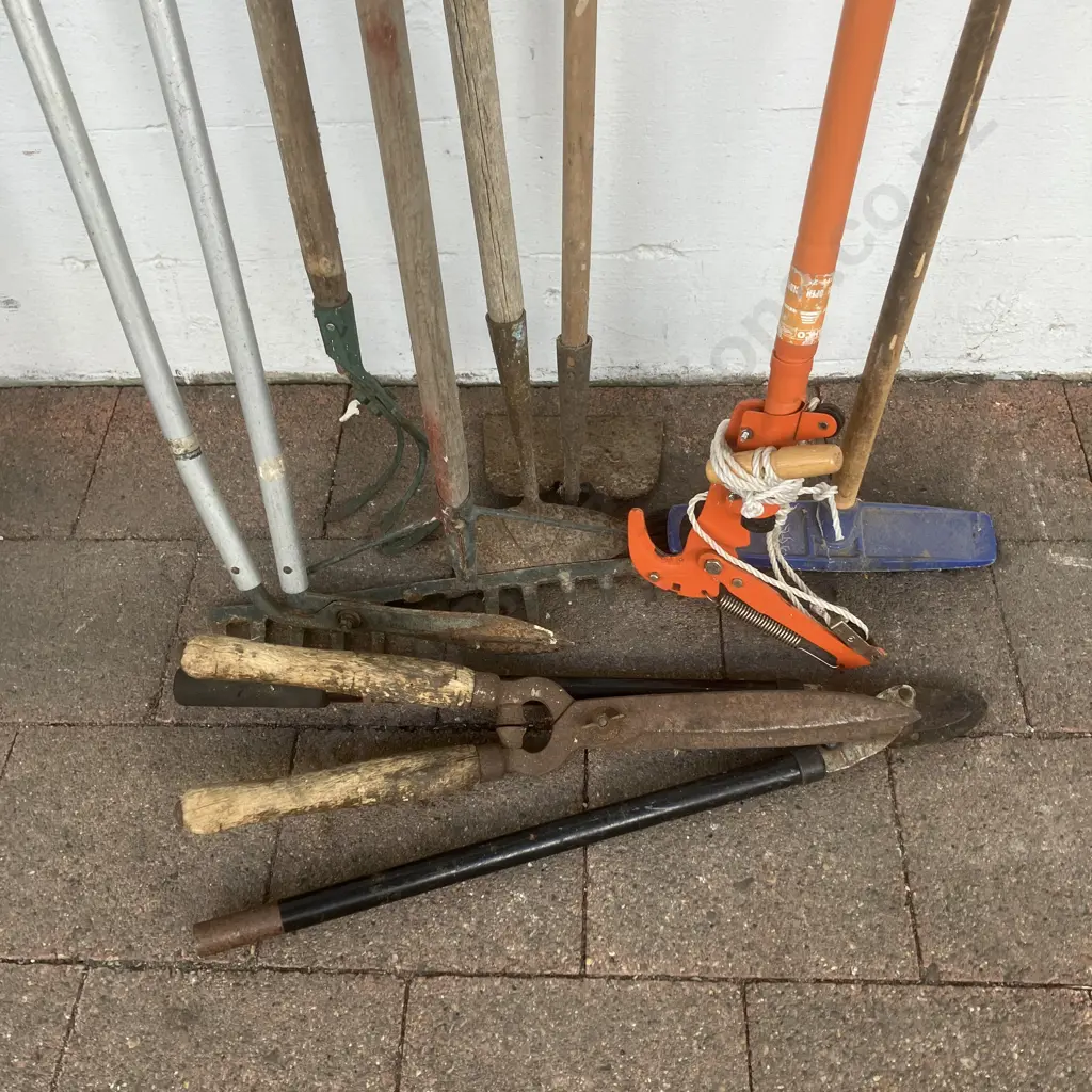 Lot of Garden Tools, Broom Etc Image 1++