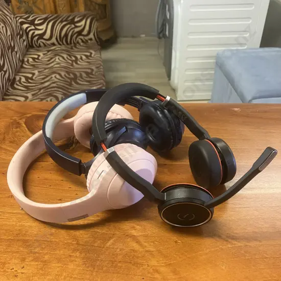 Over Ear Headphones x 3 V5, Tech. Inc & Jabra  (As Found) No Chargers