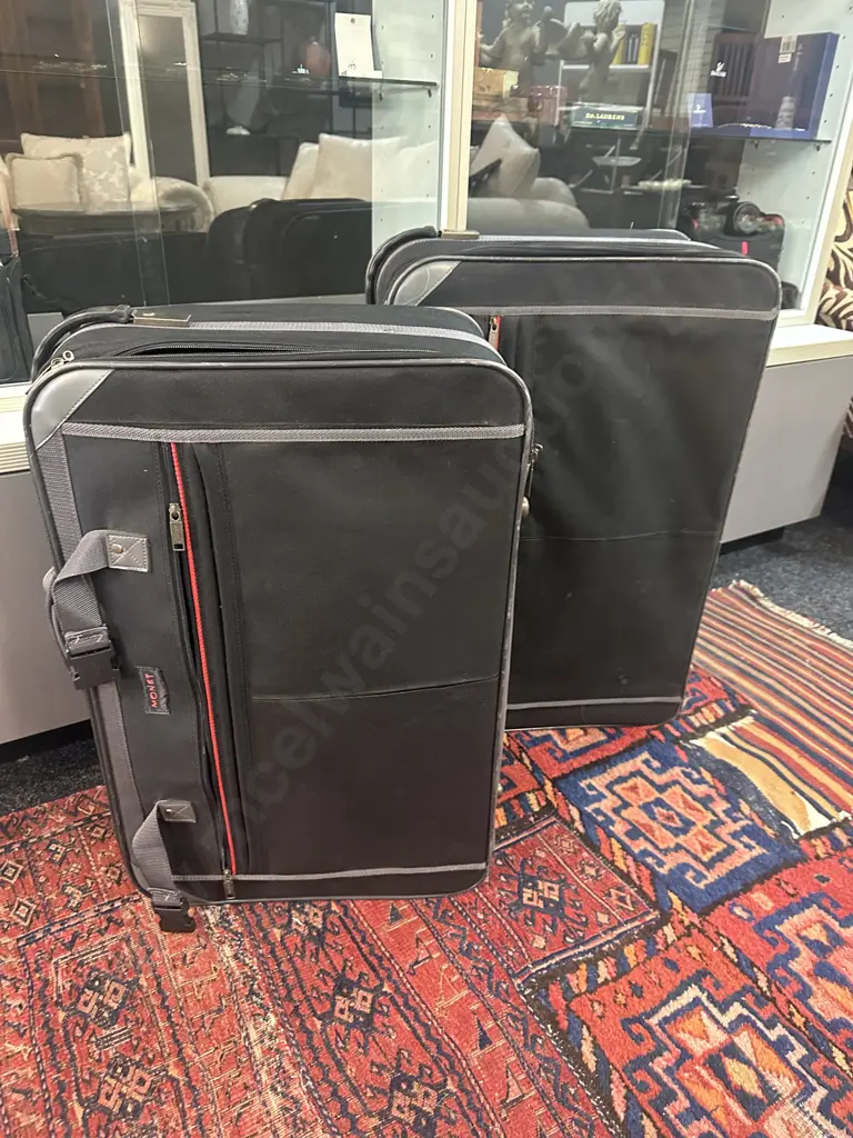 Pair Of Monet Soft Suitcases With Wheels Image 1++