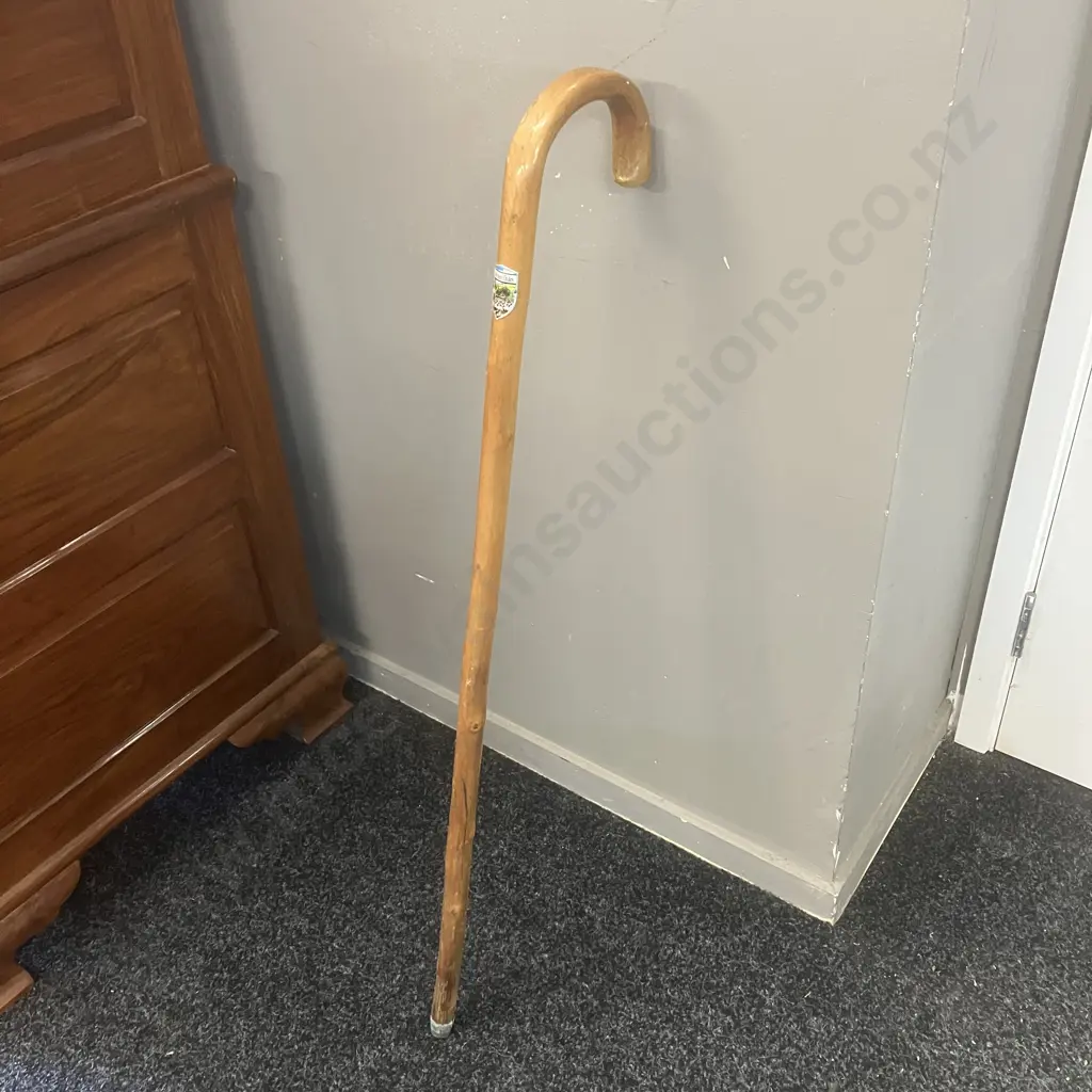 Walking Stick With Yorkshire Dales Walking Stick Badge. H92cm Image 1++
