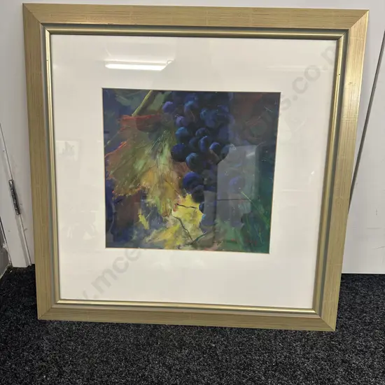 Original Gilt Framed Painting Titled Blenheim Harvest By Robyn Barklay 67x67cm.